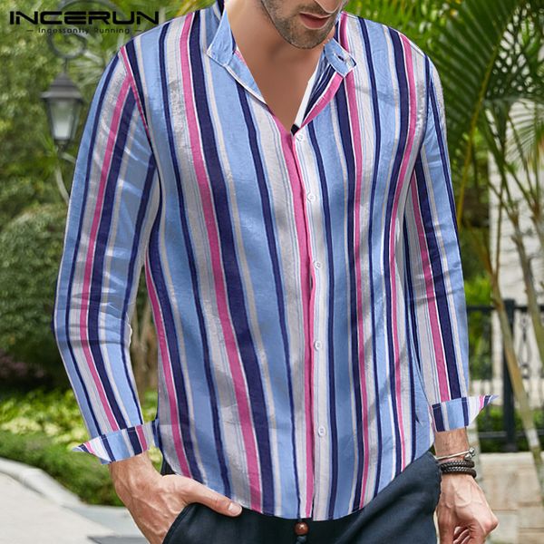 incerun multicolor striped shirt men autumn fashion long sleeve lapel button business casual brand shirts men camisa 2019, White;black
incerun multicolor striped shirt men autumn fashion long sleeve lapel button business casual brand shirts men camisa 2019, White;black