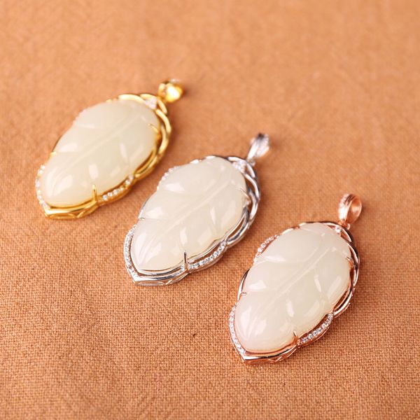 hetian jade pendant women's s925 silver rose gold-encrusted white jade leaf gold leaf pendant
hetian jade pendant women's s925 silver rose gold-encrusted white jade leaf gold leaf pendant