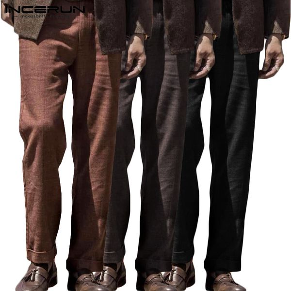 streetwear men solid color suit pants fashion retro slim casual straight trousers joggers mens cotton baggy lounge pants incerun, Black
streetwear men solid color suit pants fashion retro slim casual straight trousers joggers mens cotton baggy lounge pants incerun, Black
