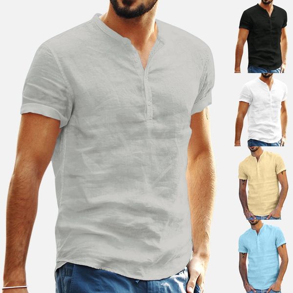 feitong 2019 summer plus size men's baggy solid cotton linen short sleeve shirts s-2xl camisa masculina camisas hombre shirts, White;black
feitong 2019 summer plus size men's baggy solid cotton linen short sleeve shirts s-2xl camisa masculina camisas hombre shirts, White;black