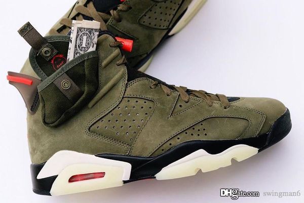 authentic travis scott x air 6 cactus jack medium olive glow in the dark olive based upper 3m basketball shoes cn1084-200 with box
authentic travis scott x air 6 cactus jack medium olive glow in the dark olive based upper 3m basketball shoes cn1084-200 with box