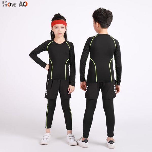 howe ao new kid workout clothes boys basketball football team compression tights sport running training suit quick dry jerseys, White;black
howe ao new kid workout clothes boys basketball football team compression tights sport running training suit quick dry jerseys, White;black