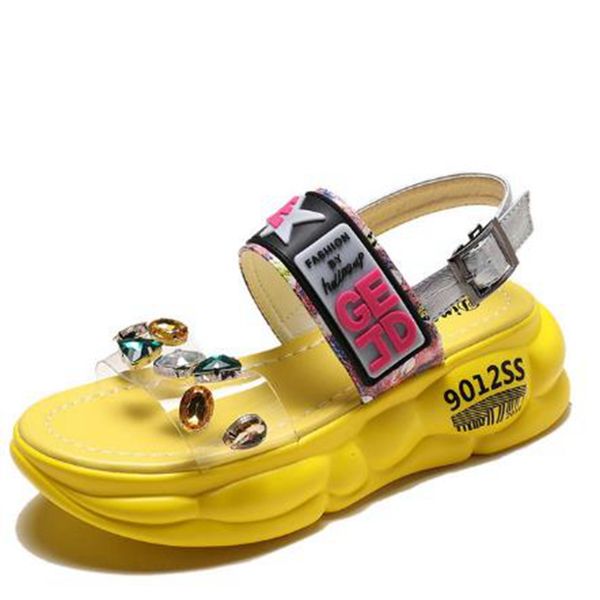 2020 summer women sports sandals new colorful rhinestone open toe platform shoes woman rome shoes ladies casual beach, Black
2020 summer women sports sandals new colorful rhinestone open toe platform shoes woman rome shoes ladies casual beach, Black