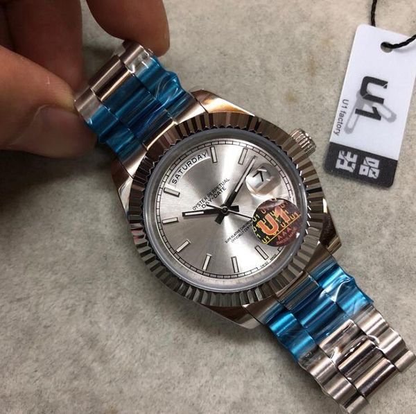 u1 factory wristwatch men's fashion classic royal day date automatic machinery sapphire geneva 904l watch, Slivery;brown
u1 factory wristwatch men's fashion classic royal day date automatic machinery sapphire geneva 904l watch, Slivery;brown