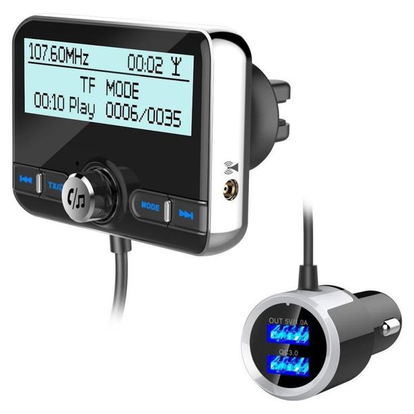 1fm transmitter bluetooth u disk tf dab receiver wireless handscar kit with lcd display supports dab qc3.0&1a usb cargador
1fm transmitter bluetooth u disk tf dab receiver wireless handscar kit with lcd display supports dab qc3.0&1a usb cargador