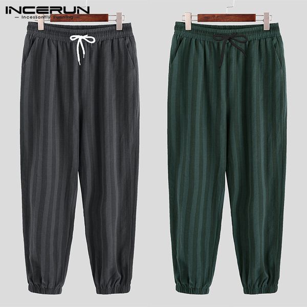 incerun cotton linen men harem pants striped joggers streetwear hip-hop chic casual trousers elastic waist pantalon hombre 2019, Black
incerun cotton linen men harem pants striped joggers streetwear hip-hop chic casual trousers elastic waist pantalon hombre 2019, Black