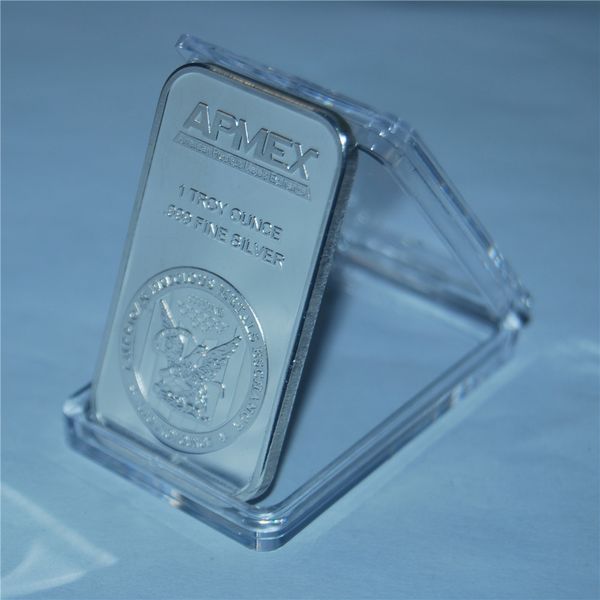10pcs/lot 1 oz apmex silver bar 999 fine plated silver coin bars bullion no magnetism acrylic packaging sealed box
10pcs/lot 1 oz apmex silver bar 999 fine plated silver coin bars bullion no magnetism acrylic packaging sealed box