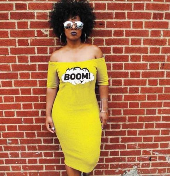 yellow color women dresses fashion boom letter printed slash neck long dresses casual women vestidoes clothes, Black;gray
yellow color women dresses fashion boom letter printed slash neck long dresses casual women vestidoes clothes, Black;gray