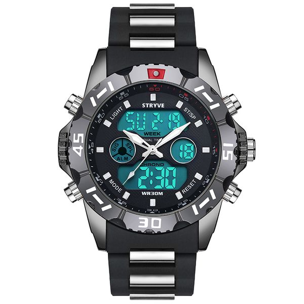 stryve brand alike casual watch men g style waterproof sports watches men's analog digital quartz watch, Slivery;brown
stryve brand alike casual watch men g style waterproof sports watches men's analog digital quartz watch, Slivery;brown