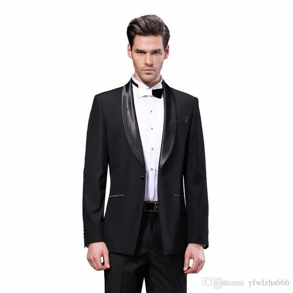 shawl lapel wedding tuxedos slim fit suits for men groomsmen suit two pieces prom formal suits (jacket+pants+tie) 284, Black;gray
shawl lapel wedding tuxedos slim fit suits for men groomsmen suit two pieces prom formal suits (jacket+pants+tie) 284, Black;gray