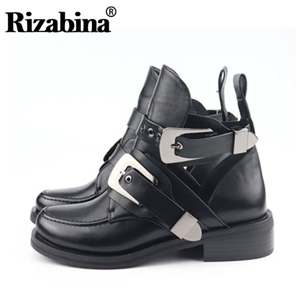 rizabina ladies pu leather winter ankle boots buckle round toe fashion motorcycle boots daily punk shoes woman size 33-41, Black
rizabina ladies pu leather winter ankle boots buckle round toe fashion motorcycle boots daily punk shoes woman size 33-41, Black