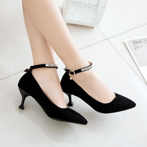 big size 11 12 13 ladies high heels women shoes woman pumps metal decorative pointed buckle with shallow slim heel and high heel, Black
big size 11 12 13 ladies high heels women shoes woman pumps metal decorative pointed buckle with shallow slim heel and high heel, Black