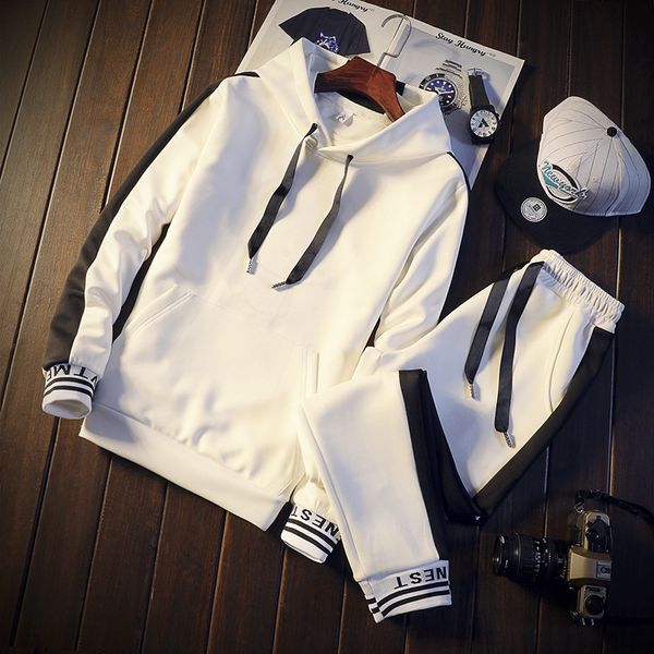 2 piece tracksuit men sets long sleeve fashion hooded jacket men spring autumn sporting suit jackets+pant male set sportswear, Gray
2 piece tracksuit men sets long sleeve fashion hooded jacket men spring autumn sporting suit jackets+pant male set sportswear, Gray