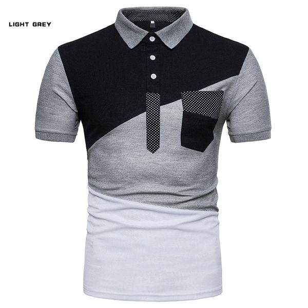 men 's summer fashion slim sport hit color lapel short sleeve 2018 summer new style irregular panel men's leisure sho, White;black
men 's summer fashion slim sport hit color lapel short sleeve 2018 summer new style irregular panel men's leisure sho, White;black