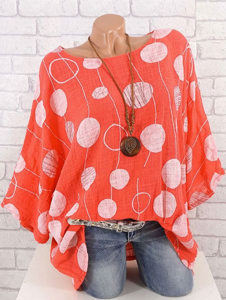 wipalo women spring summer plus size polka dot batwing sleeve blouse scoop neck three quarter sleeve casual loose blouse shirts, White
wipalo women spring summer plus size polka dot batwing sleeve blouse scoop neck three quarter sleeve casual loose blouse shirts, White