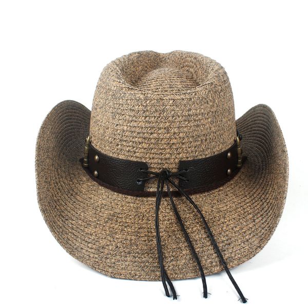 2019 women men straw hollow western cowboy hat lady dad beach sombrero hombre straw panama cowgirl jazz sun cap size 56-58cm, Blue;gray
2019 women men straw hollow western cowboy hat lady dad beach sombrero hombre straw panama cowgirl jazz sun cap size 56-58cm, Blue;gray