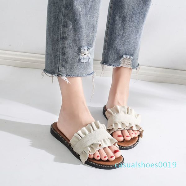 2018 new summer fashion brand girl leisure slipper shoes women slides slip on lady mules female sweet wooden ear beige c19, Black
2018 new summer fashion brand girl leisure slipper shoes women slides slip on lady mules female sweet wooden ear beige c19, Black