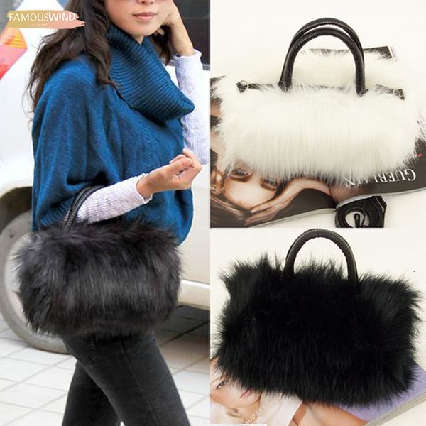 pu new girls lady fashion pu leather amp; faux fur handbag shoulder bag sci88