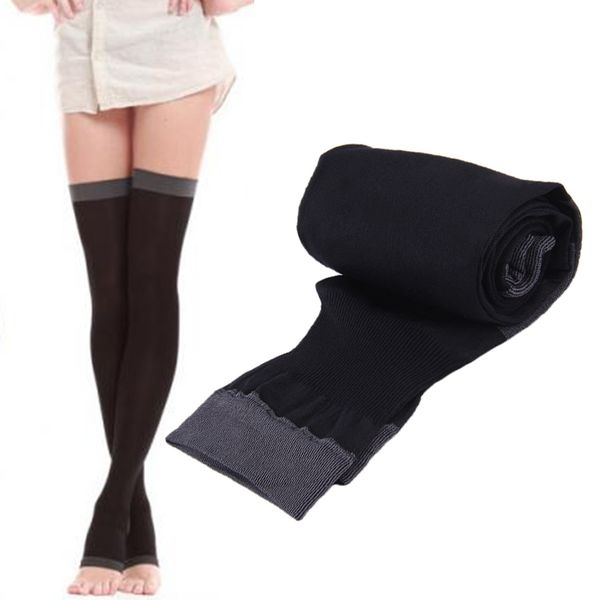 2018 new breathable lady compression knee toe fat burn leg slim varicose veins thigh high stockings, Black;white
2018 new breathable lady compression knee toe fat burn leg slim varicose veins thigh high stockings, Black;white