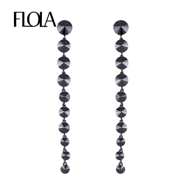 flola crystal black long earrings for woman gothic punk hanging drop earring with stones za evening party jewelry ersm57, Golden
flola crystal black long earrings for woman gothic punk hanging drop earring with stones za evening party jewelry ersm57, Golden