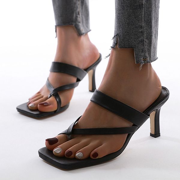 slippers summer 2021 women high thin females heels open toe flat sandals ladies comfortable outdoor flip flops shoes, Black
slippers summer 2021 women high thin females heels open toe flat sandals ladies comfortable outdoor flip flops shoes, Black