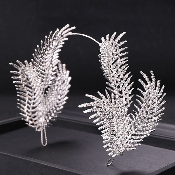 kmvexo new design feather diadem big crystal tiara wedding queen crown bride rhinestone tiaras hair accessories for head jewelry t190620, Golden;white
kmvexo new design feather diadem big crystal tiara wedding queen crown bride rhinestone tiaras hair accessories for head jewelry t190620, Golden;white