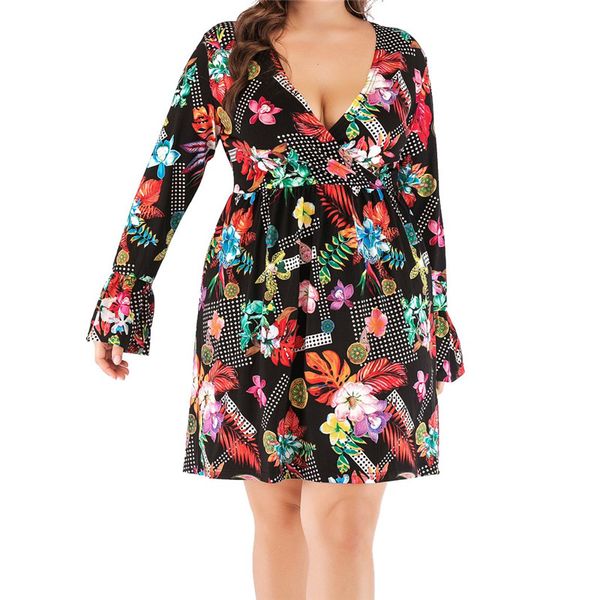 dress plus size women floral print short sleeve vintage long maxi dress belt ladies shirt 2020 new women plus size, Black;gray
dress plus size women floral print short sleeve vintage long maxi dress belt ladies shirt 2020 new women plus size, Black;gray