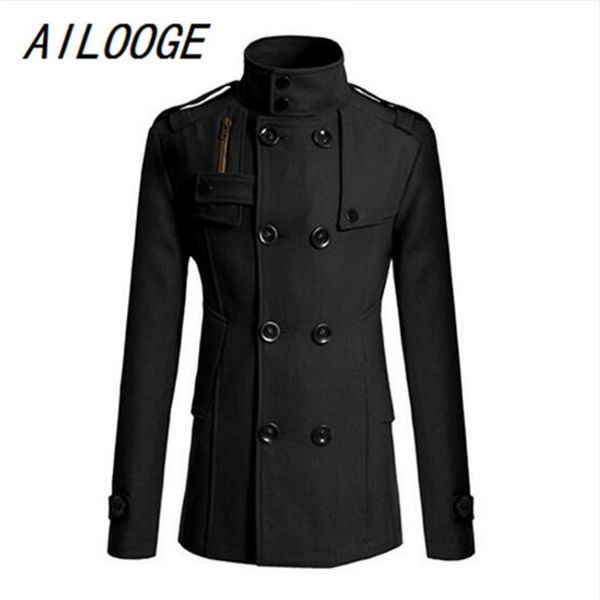 ailooge men's fashion slim long trench coat windbreaker lapel button jacket outwear, Black
ailooge men's fashion slim long trench coat windbreaker lapel button jacket outwear, Black