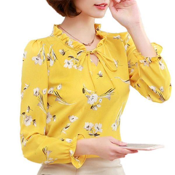 women blouses long sleeve 2020 autumn womens and blouses work wear printed floral chiffon shirts office, White
women blouses long sleeve 2020 autumn womens and blouses work wear printed floral chiffon shirts office, White