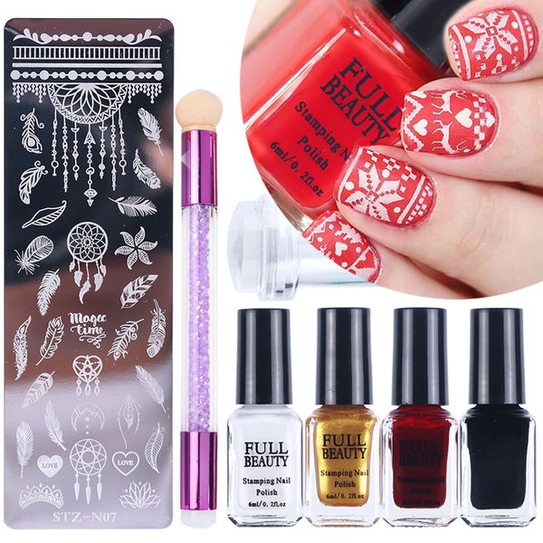 manicure nail art stamp plate tools kit gel nail stamping polish set scraper stamper flower geometric art starter sa797
manicure nail art stamp plate tools kit gel nail stamping polish set scraper stamper flower geometric art starter sa797