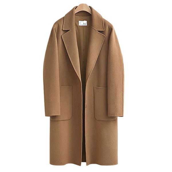 2019 winter brown coat women long sleeve single-breasted buttons kimono cardigan long jacket female loose woolen coat outerwear, Black
2019 winter brown coat women long sleeve single-breasted buttons kimono cardigan long jacket female loose woolen coat outerwear, Black