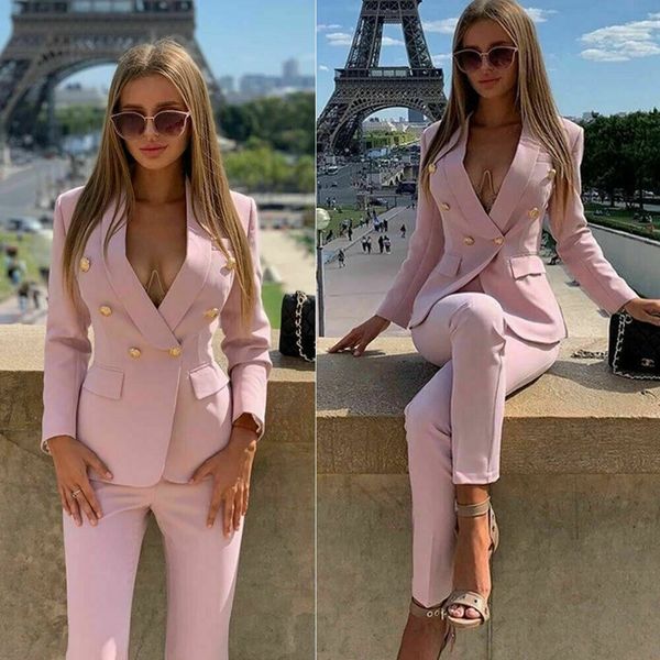 women's two piece pants pink women business party suits blazer ladies formal trouser suit jacket+pants custom sizes and colors, White
women's two piece pants pink women business party suits blazer ladies formal trouser suit jacket+pants custom sizes and colors, White