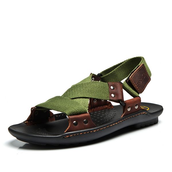 2020 summer men sandals comfortable genuine leather casual shoes hook-loop super light men's beach sandals gentleman, Black
2020 summer men sandals comfortable genuine leather casual shoes hook-loop super light men's beach sandals gentleman, Black