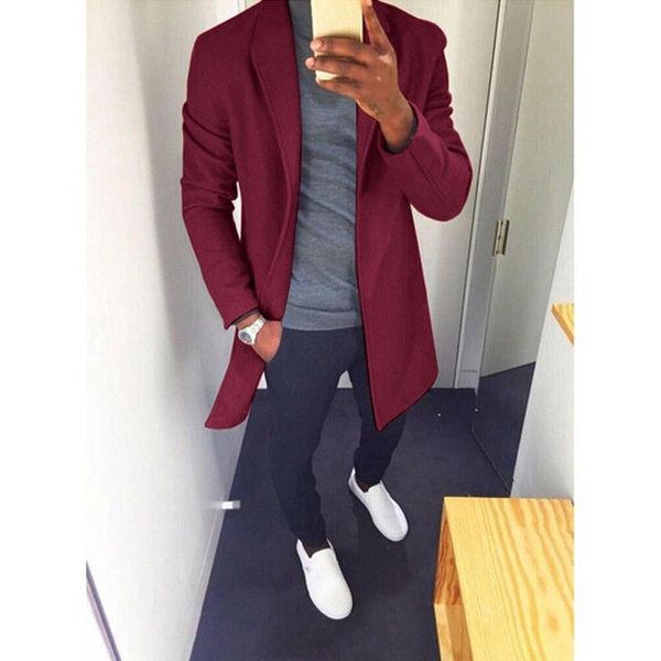 fashion winter men's trench long jackets coats overcoat classic jackets solid slim fit outwear hombre men clothes 4 colors, Tan;black
fashion winter men's trench long jackets coats overcoat classic jackets solid slim fit outwear hombre men clothes 4 colors, Tan;black