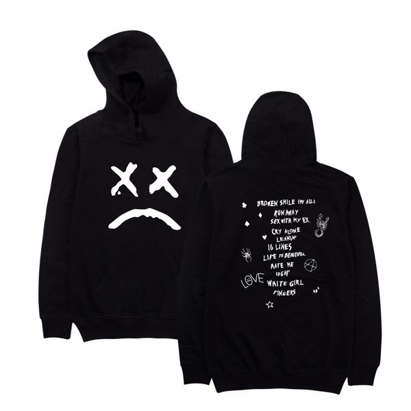 

2019 mens nipsey hussle hoodies rap hiphop r.i.p lil peep letters sweatshirts pullovers, Black