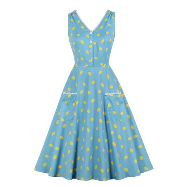casual dresses sleeveless double v neck women dress vd1477 lemon print light blue swing a line party summer with pockets, Black;gray
casual dresses sleeveless double v neck women dress vd1477 lemon print light blue swing a line party summer with pockets, Black;gray