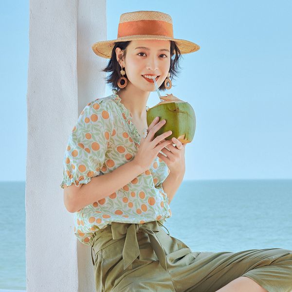 inman 2020 summer new arrival pure cotton literary vintage sweet french style short sleeve blouse, White
inman 2020 summer new arrival pure cotton literary vintage sweet french style short sleeve blouse, White