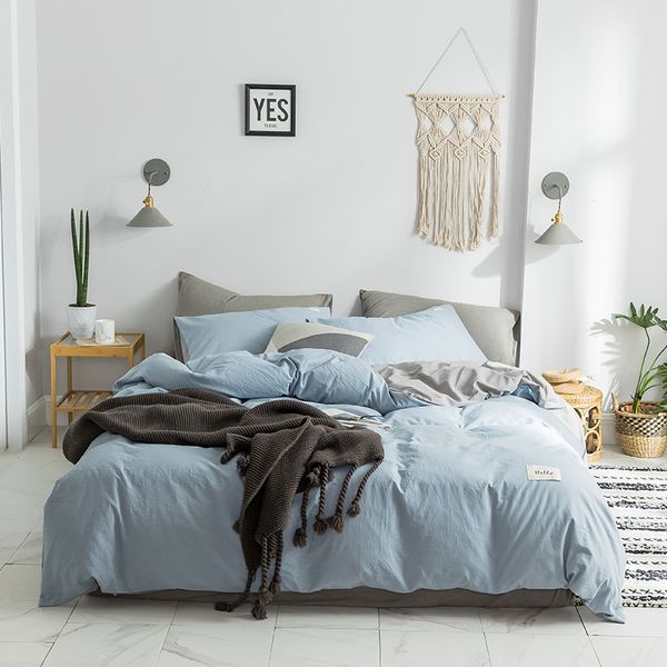 4pcs brief style pure cotton washed cotton flat fitted bed sheet pillowcases solid blue grey khaki pink yellow
4pcs brief style pure cotton washed cotton flat fitted bed sheet pillowcases solid blue grey khaki pink yellow