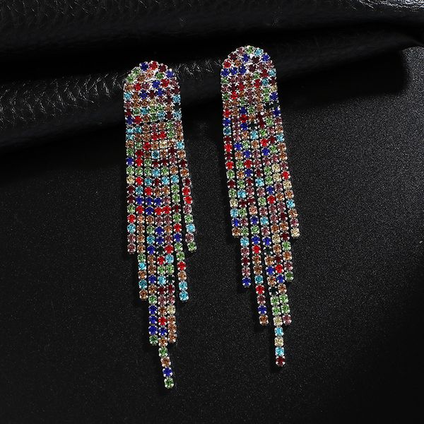 popular ornaments exquisite tassels earrings women's long full diamond personality earring accessories, Golden
popular ornaments exquisite tassels earrings women's long full diamond personality earring accessories, Golden