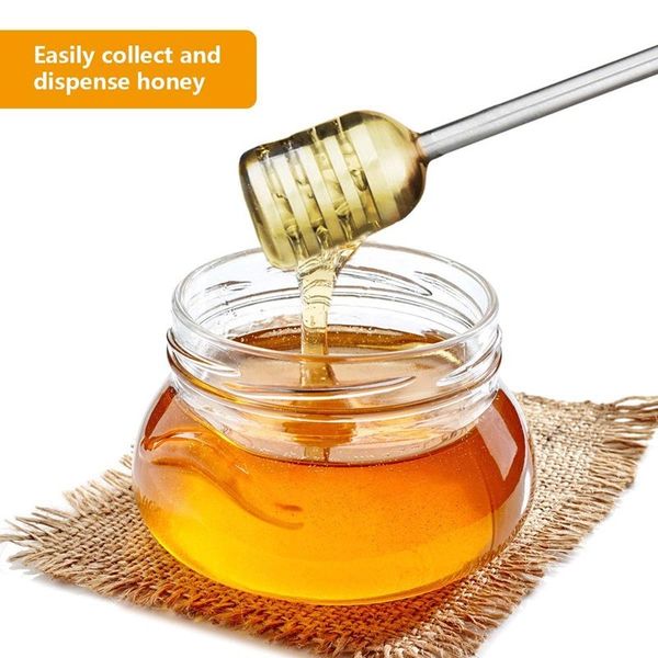 2 pieces stainless steel honey dippers stirring stick stirrer, straight and curved syrup spoon wand serve for honey pot jar co other kitchen
2 pieces stainless steel honey dippers stirring stick stirrer, straight and curved syrup spoon wand serve for honey pot jar co other kitchen