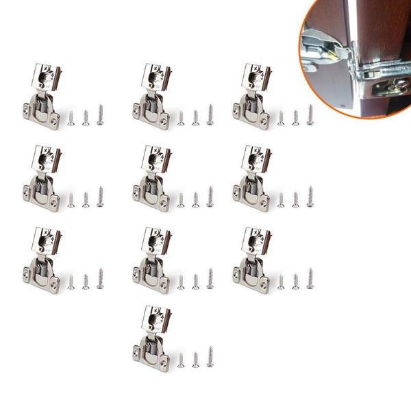 10pcs/set 1/2" buffer hinge 105 degree soft closing hinges with screws + door plate + cushion pad
10pcs/set 1/2" buffer hinge 105 degree soft closing hinges with screws + door plate + cushion pad