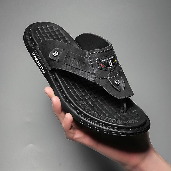 genuine leather flip flops men summer mens slippers beach sandals comfort casual shoes fashion man flip flop footwear 2020, Black
genuine leather flip flops men summer mens slippers beach sandals comfort casual shoes fashion man flip flop footwear 2020, Black