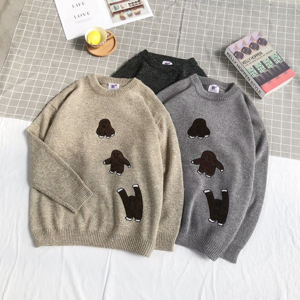 winter new sweater men warm fashion embroidery solid color casual o-neck sweater pullover street wild loose long-sleeved, White;black
winter new sweater men warm fashion embroidery solid color casual o-neck sweater pullover street wild loose long-sleeved, White;black