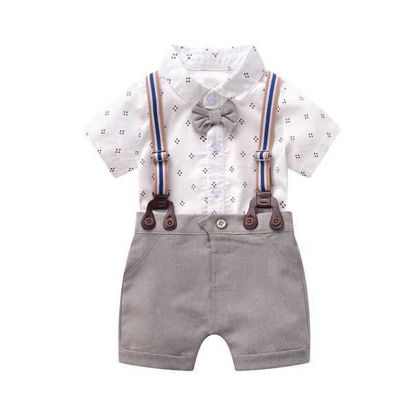 summer new baby gentleman suit short sleeve cotton printed shirt baby coveralls suspender pants, Blue
summer new baby gentleman suit short sleeve cotton printed shirt baby coveralls suspender pants, Blue