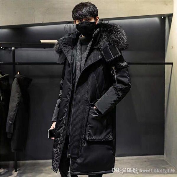 19ss зима новый мужской пуховик средней длины над коленом большой меховой воротник с капюшоном толстый теплый вскользь куртка tide размер s, Black
19ss зима новый мужской пуховик средней длины над коленом большой меховой воротник с капюшоном толстый теплый вскользь куртка tide размер s, Black