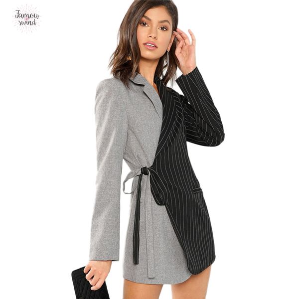 осень женщины пиджаки и куртки colorblock tie талии wrap женщин blazer зубчатый стихарь верхняя одежда женская длинные пальто, White;black
осень женщины пиджаки и куртки colorblock tie талии wrap женщин blazer зубчатый стихарь верхняя одежда женская длинные пальто, White;black