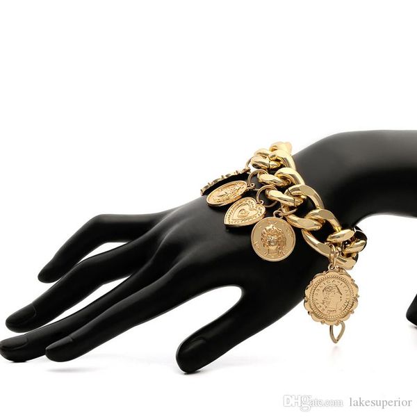 punk style chain bracelet with charms fro women retro adjustable gold silver bracelet for gift party epacket shipping, Black
punk style chain bracelet with charms fro women retro adjustable gold silver bracelet for gift party epacket shipping, Black