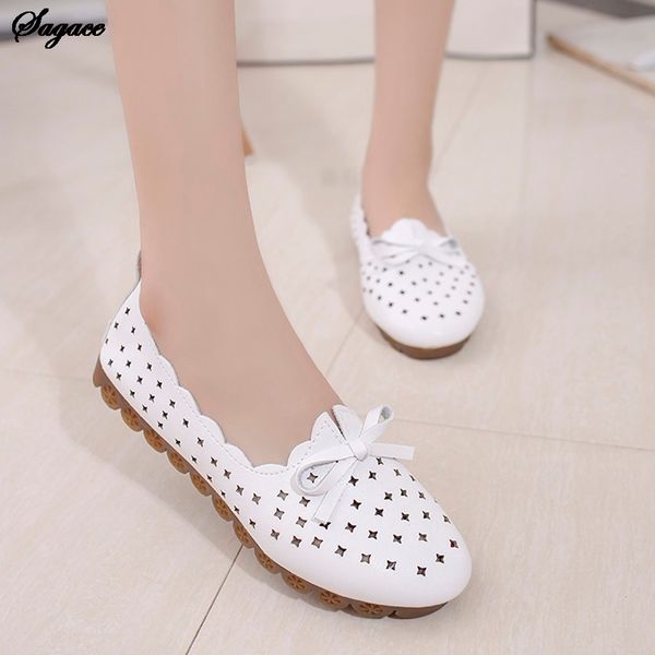 sagace new pu breathable hollow nurse shoes solid walking bow platform casual shoes women flat bottom feminino woman, Black
sagace new pu breathable hollow nurse shoes solid walking bow platform casual shoes women flat bottom feminino woman, Black