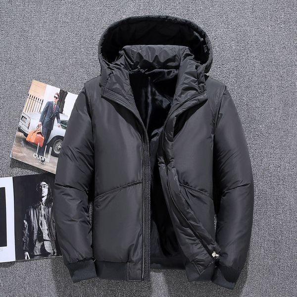 white duck down jacket men winter snow parka quality thermal casual slim thick warm coat overcoat windbreaker hooded down parkas, Black
white duck down jacket men winter snow parka quality thermal casual slim thick warm coat overcoat windbreaker hooded down parkas, Black