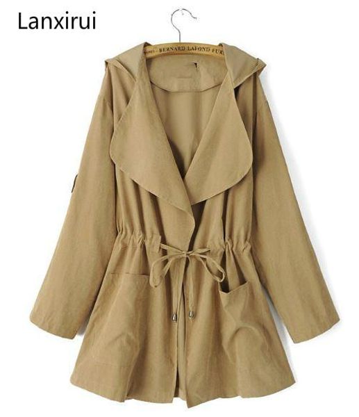 women's trench coats woman slim turn down collar fashion casual adjustable waist khaki belt england, Tan;black
women's trench coats woman slim turn down collar fashion casual adjustable waist khaki belt england, Tan;black